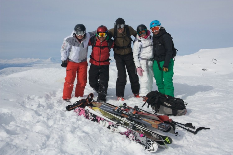 Heliski Riksgränsen, April 16 2009. Photo: Carl Lundberg 