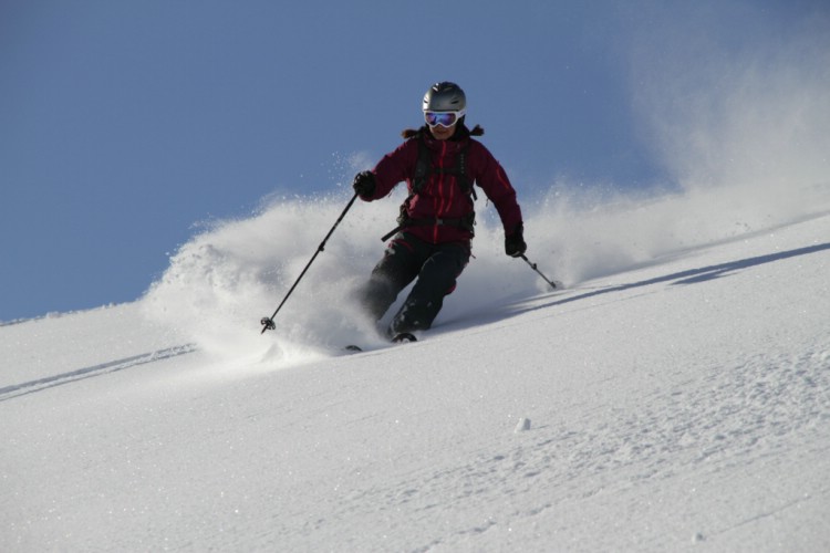 Anita powder skiing. March 24 2010 Photo: Andreas Bengtsson 